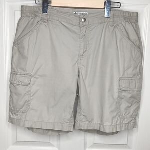 Columbia Cargo Shorts Activewear  Neutral Cream Beige Women's Size L